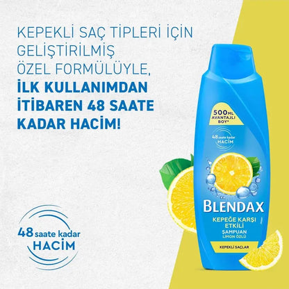 Blendax Lemon Anti-Dandruff Shampoo for Flake-Free Hair 500ml by Beauty Care Bag