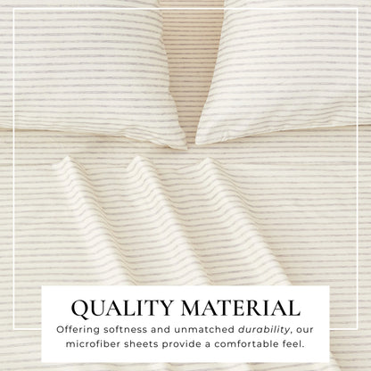 Striped Sheet Set - Evette Collection by Great Bay Home