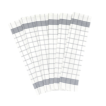 Windowpane cotton kitchen towels, set of 6, 30 x 20 inches