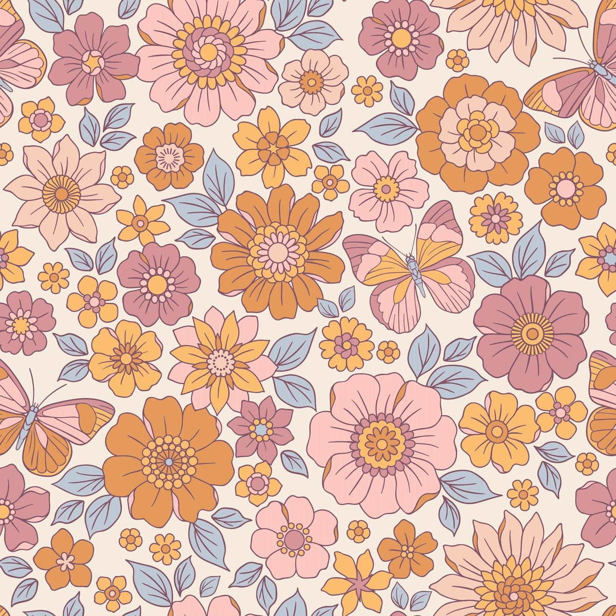 Retro Vintage Flowers Boho Dress by Sweet Bamboo