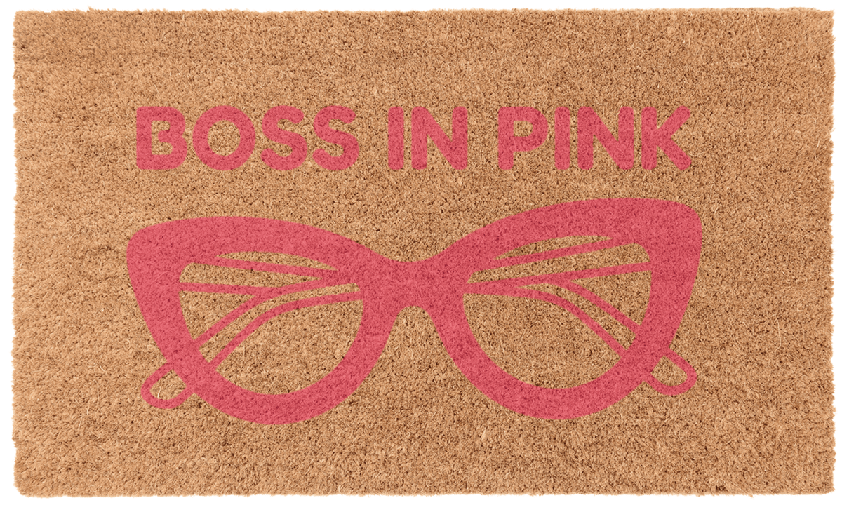 Boss in Pink Coir MatTorqelo.com