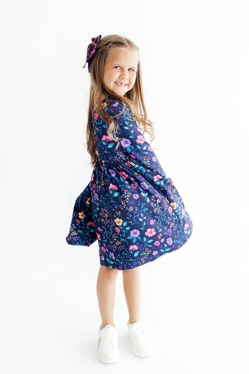 Botanical Beauty L/S Pocket Twirl DressTwirl Dress - L/S - PocketTorqelo.com