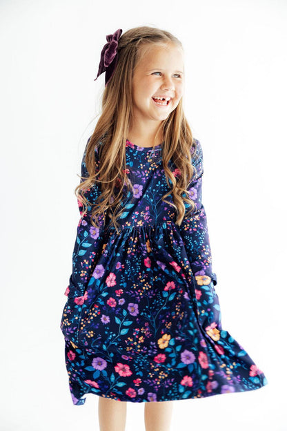 Botanical Beauty L/S Pocket Twirl DressTwirl Dress - L/S - PocketTorqelo.com