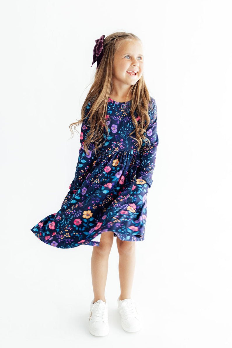 Botanical Beauty L/S Pocket Twirl DressTwirl Dress - L/S - PocketTorqelo.com