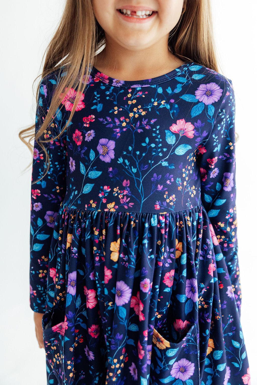 Botanical Beauty L/S Pocket Twirl DressTwirl Dress - L/S - PocketTorqelo.com