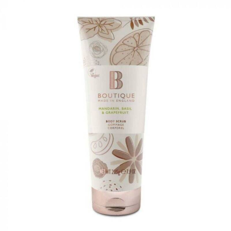 Boutique Mandarin, Basil & Grapefruit Body Scrub 225g by Beauty Care Bag