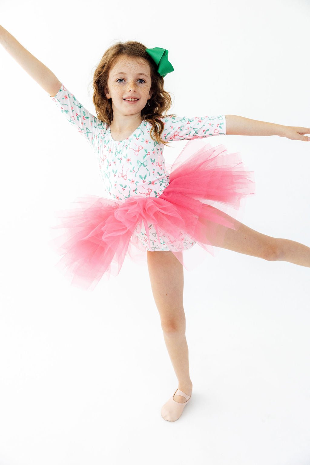 Bows & Mistletoe 3/4 Tutu LeotardTutu Leotard 3/4Torqelo.com