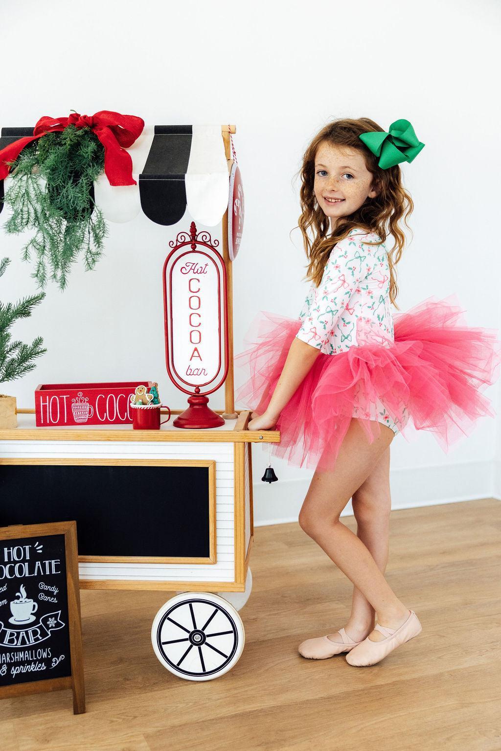 Bows & Mistletoe 3/4 Tutu LeotardTutu Leotard 3/4Torqelo.com