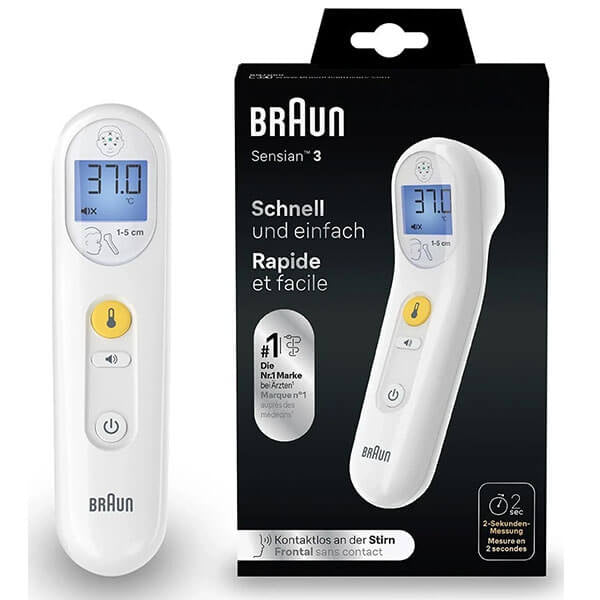 Braun Sensian 3 Bnt 050 Non-Contact Thermometer by Beauty Care Bag