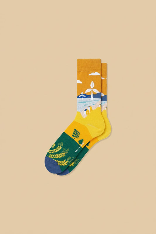 Collectible Art Crew Socks – Clean Energy & Climate Action by Breevar