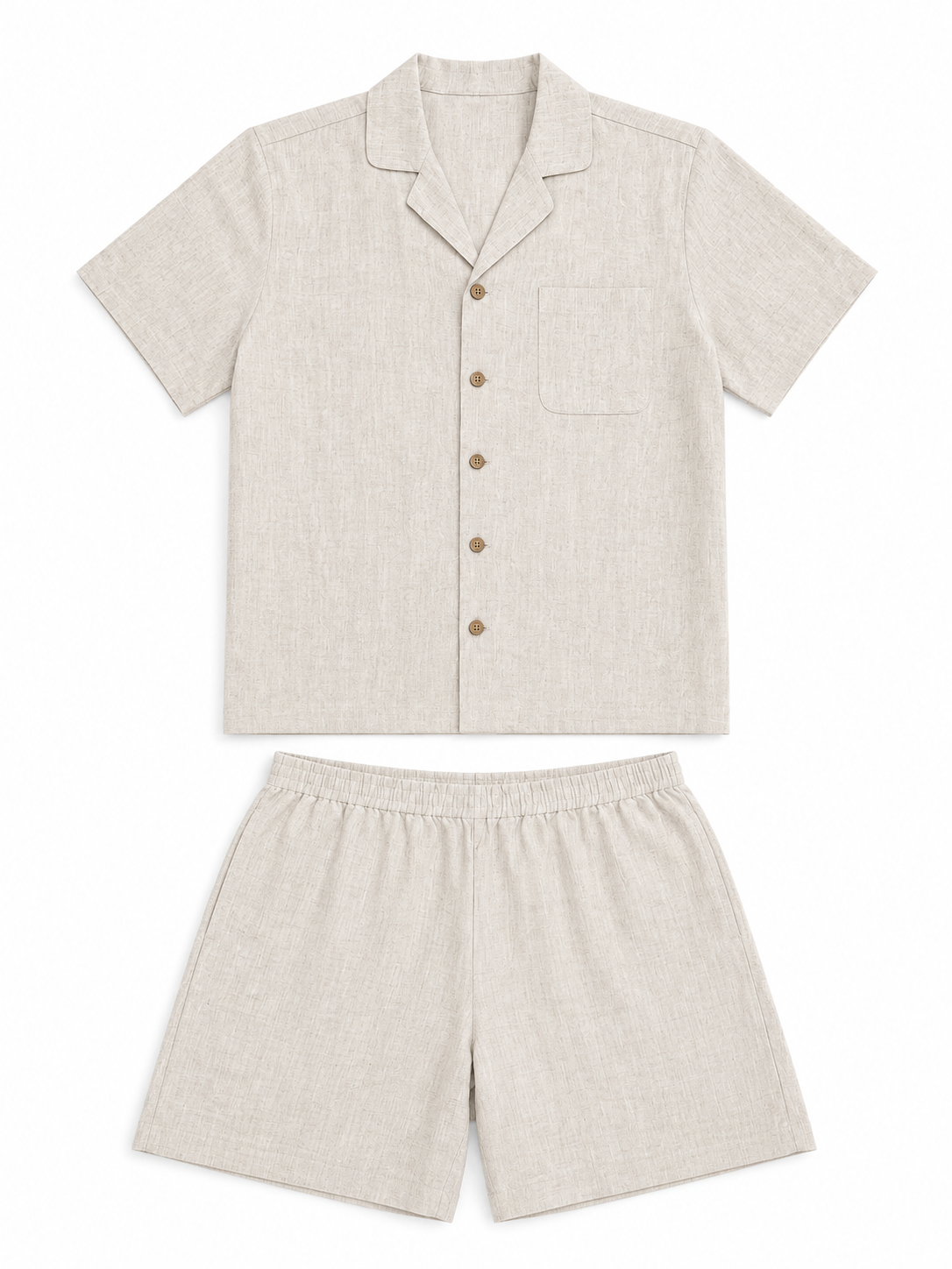 Men's Short-Sleeve Hemp Sleepwear Set by Breevar
