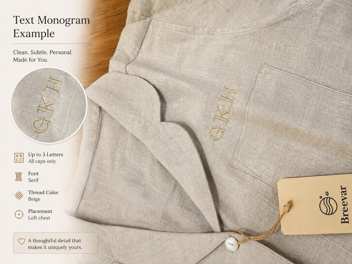 Monogram Text Personalization Add-On by Breevar