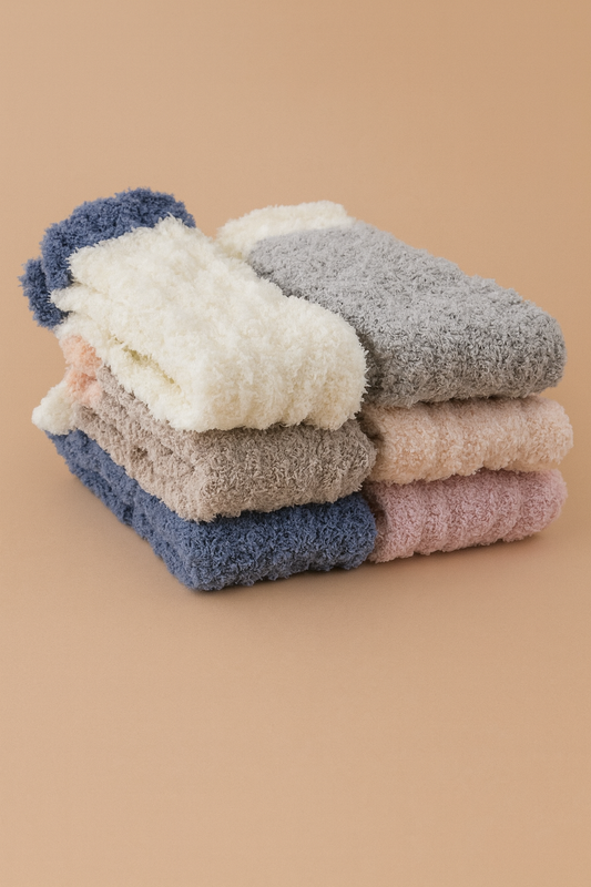 6-Pack Women’s Fluffy Fuzzy Slipper Socks by Breevar