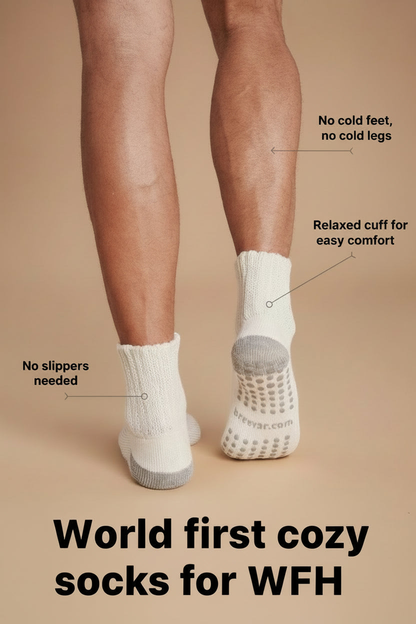 Men's Work From Home Crew Socks by Breevar