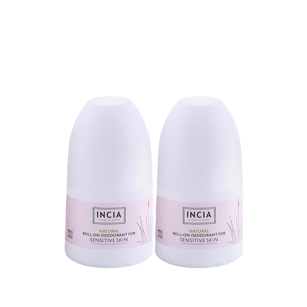 INCIA natural roll-on deodorant, 2 x 50ml