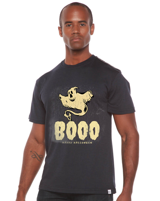 Happy Halloween men's bamboo graphic T-shirt – view 2
