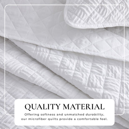 Diamond Embossed Quilt Set - Diamond Microsculpt Collection by Great Bay Home