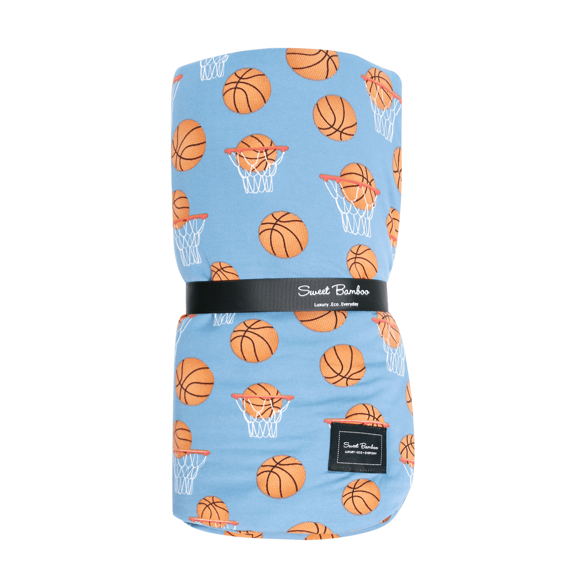 Big Kid Cloud Blanket Basketball Hoops by Sweet Bamboo