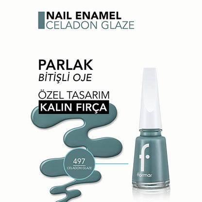 Flormar nail enamel 497 Celadon Glaze – view 5