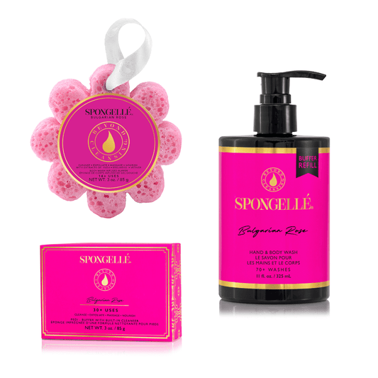 Bulgarian Rose Wild Flower, Pedi Buffer, and Body Wash Refill SetBody Gift SetTorqelo.com