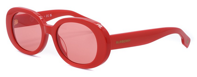Burberry 4339 3919/84 Red Square Frame Sunglasses 48mm by Beauty Care Bag