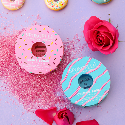 Burnt Sugar & Chiffon Rose Body Buffer SetBody Wash Infused BufferTorqelo.com