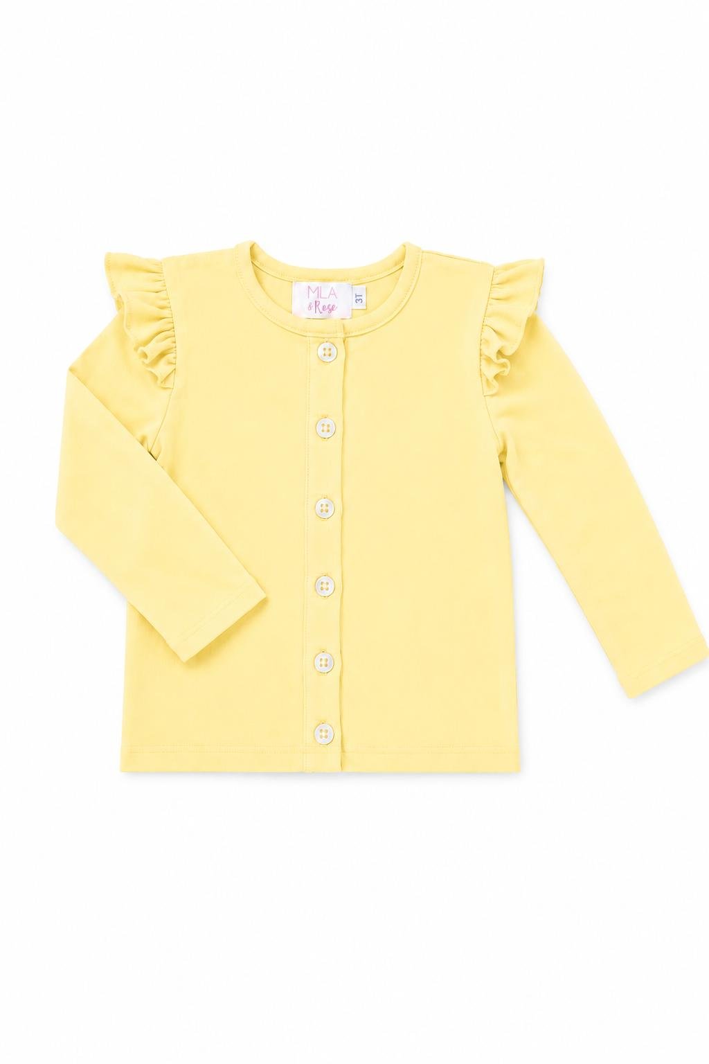 Butter Yellow Ruffle CardiganRuffle CardiganTorqelo.com