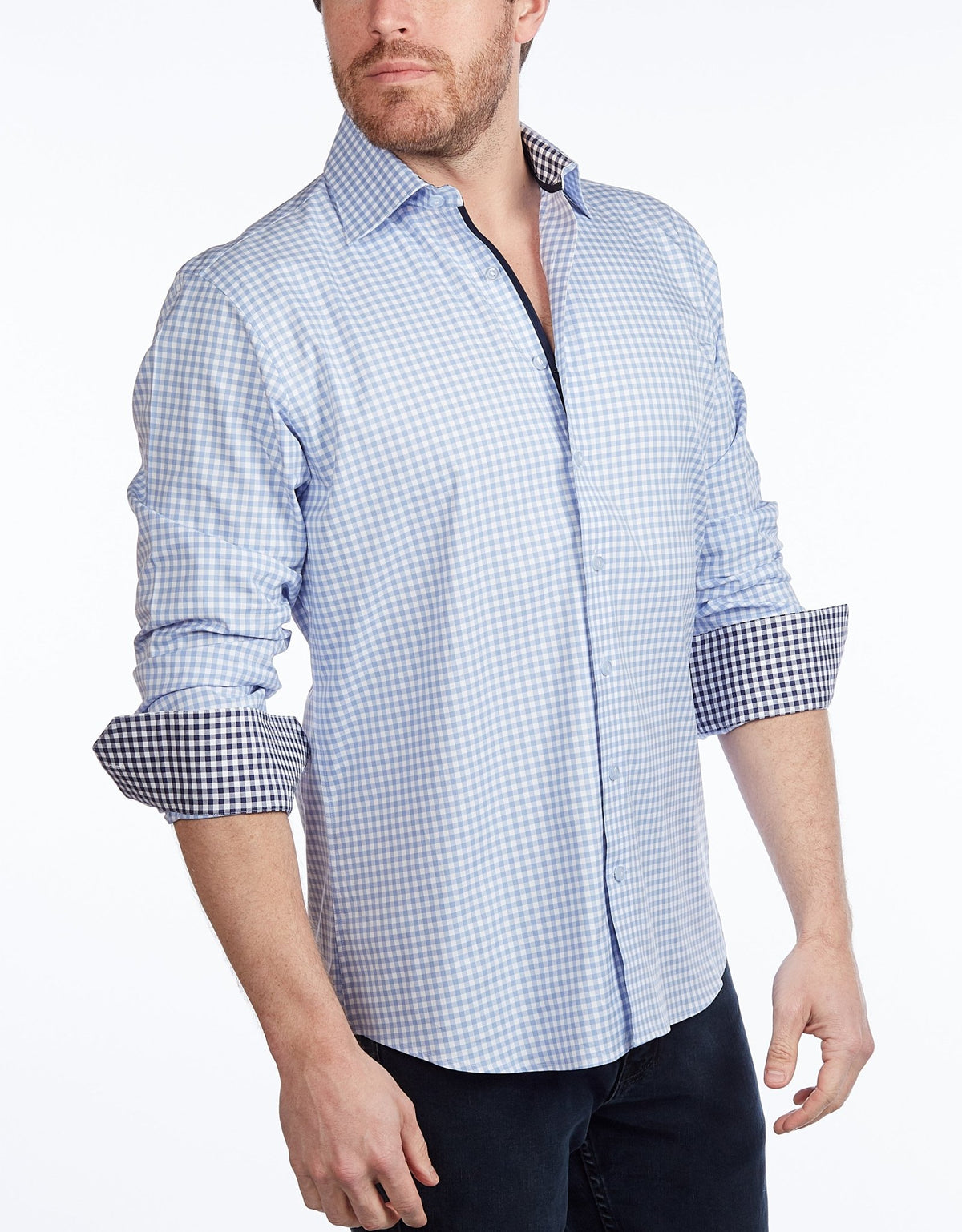 Button-Up Shirt // - Contemporary Fit - Contrast trimming - final sale - Size SmallShirts & TopsTorqelo.com