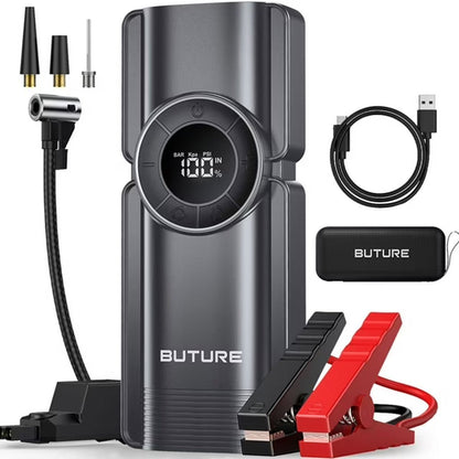 Buture Beta01 Palm-Sized Jump Starter with Air Compressor丨3500A Peak Power, Auto Shut-Off InflationJump StarterTorqelo.com
