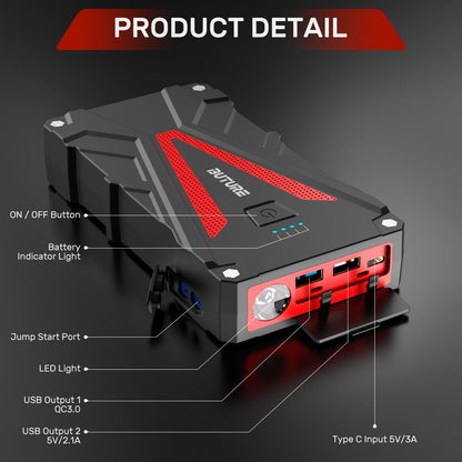 Buture BR500 Car Battery Jumper Starter 2000AJump StarterTorqelo.com