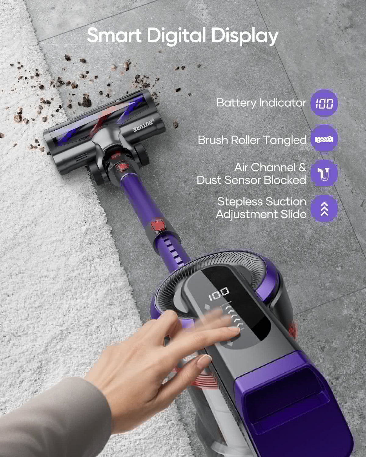 Buture JR400 Cordless Vacuum Cleaner | 400W 38KPAVacuum CleanerTorqelo.com