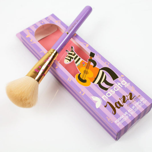 Nascita Jazz Professional Makeup Brush Set for Powder and Blush Application - High-Quality, Soft Bristles for Everyday and Professional Use by Beauty Care Bag