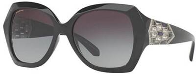 Bvlgari 8182-B 901/8G Black Gradient Square Sunglasses by Beauty Care Bag