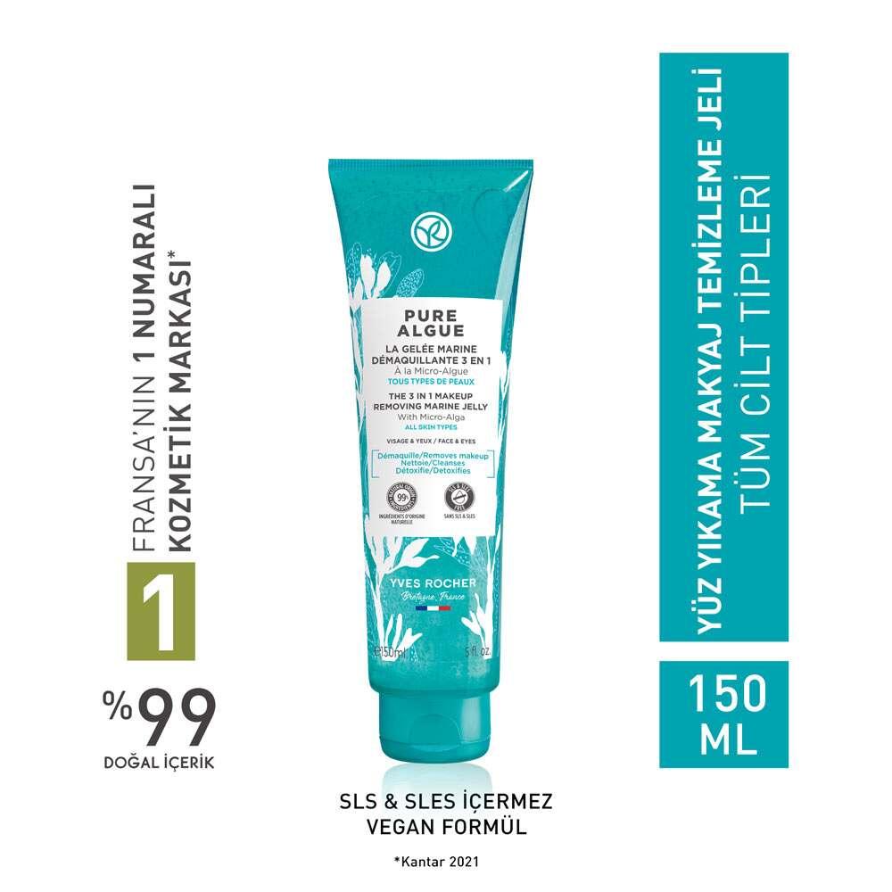 Pure Algue Facial Cleansing Gel for Normal to Dry Skin - Detoxifying Makeup Remover by Beauty Care Bag