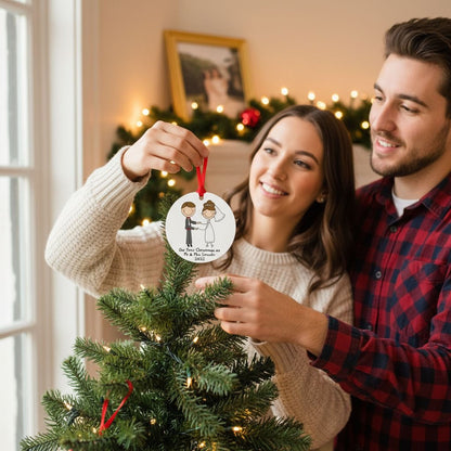 Personalized Wedding Ornament - Custom Wedding Keepsake | Newlywed Christmas Gift by Joyful Moose