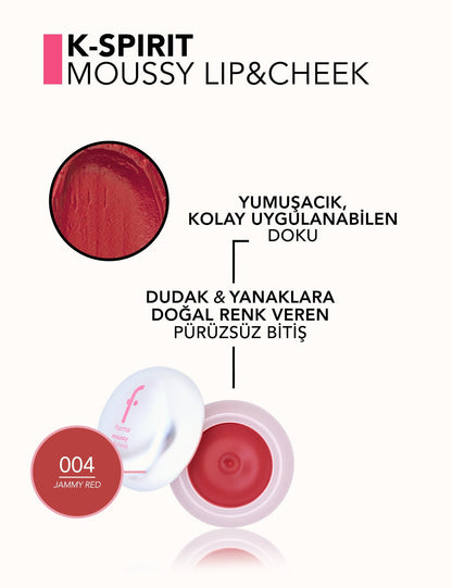 Flormar K-Spirit Moussy Lip & Cheek Velvet Tint by Beauty Care Bag