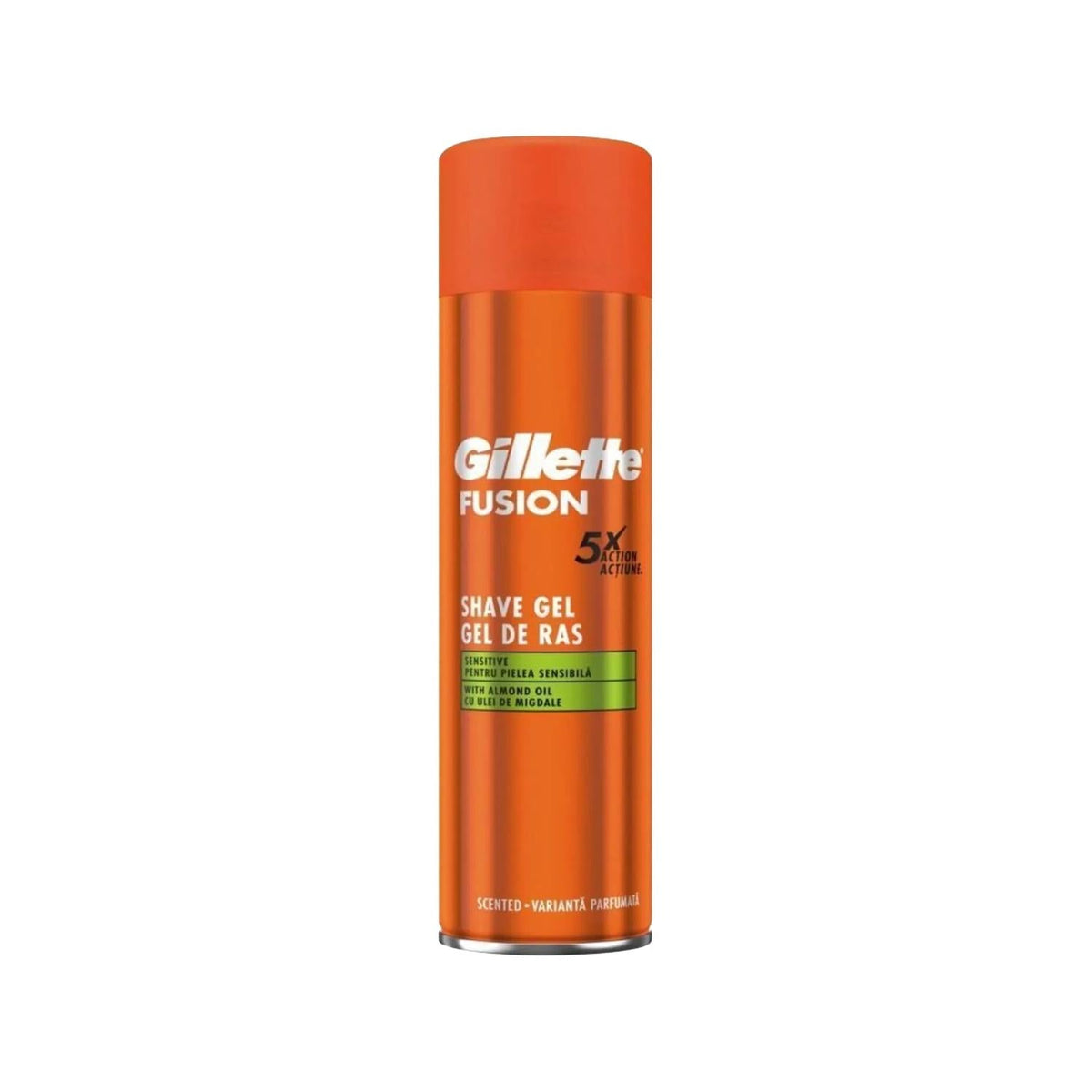 Gillette Fusion 5X Sensitive Shaving Gel with Almond Oil - 6.76 fl oz, Moisturizing & Gentle on Sensitive Skin by Beauty Care Bag