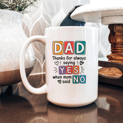 Funny Dad Coffee Mug – Ceramic, Dishwasher Safe Gift for Father's Day by Joyful Moose