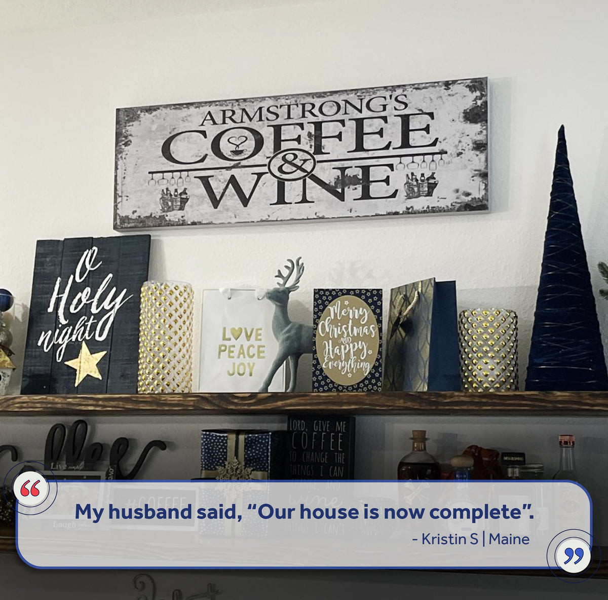 Coffee and Wine Sign by Tailored Canvases