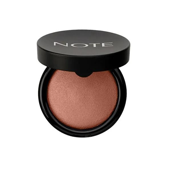 Note Baked I_õltõlõ Highlighter Allõk: Vintage Pink Shimmering Blush for Radiant, Healthy Glow | Macadamia Oil Infused by Beauty Care Bag