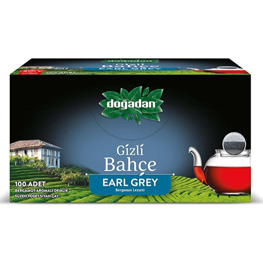 Doğadan Earl Grey Tea - 100 Tea Bags | Gourmet Black Tea with Bergamot Flavor by Beauty Care Bag