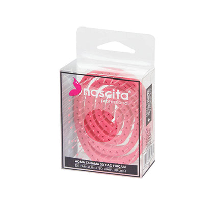 3D Portable Hair Brush in pink by Beauty Care Bag