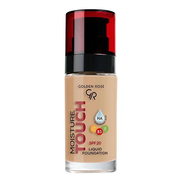 Golden Rose Moisture Touch Liquid Foundation SPF20 - Hydrating, Vegan, Buildable Coverage by Beauty Care Bag