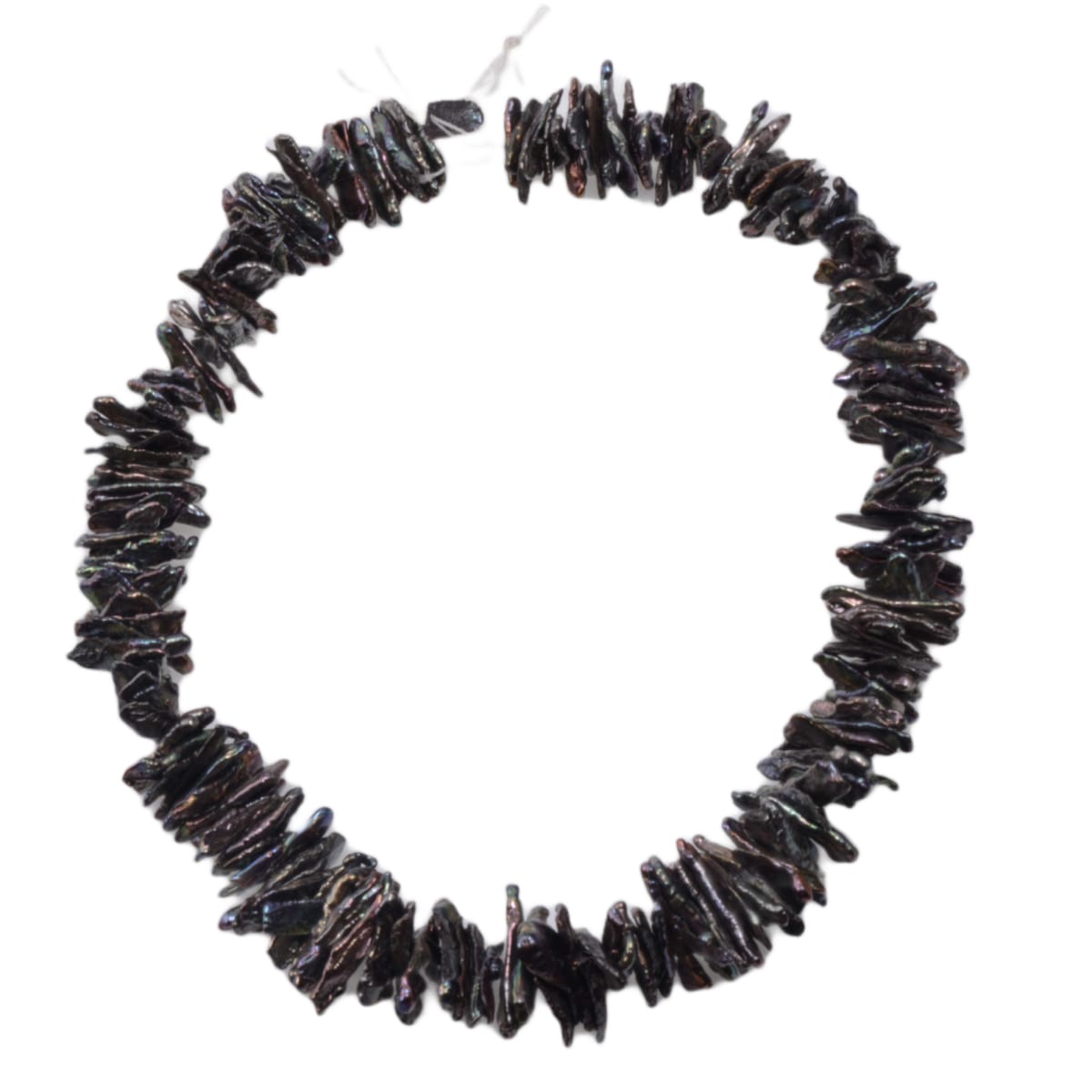 Black Freshwater Biwa Pearl Chip Strand 15 Inches - Natural Baroque Cultured Pearls by Continental Bead Suppliers