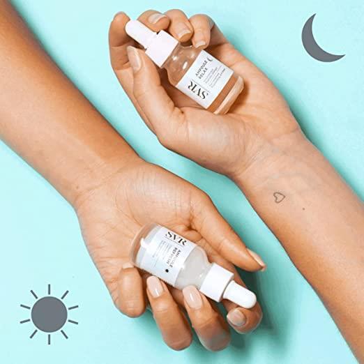 SVR Ampoule Refresh: Anti-Wrinkle Eye Cream - Reduce Fine Lines, Moisturize & Refresh Sensitive Skin - Caffeine + Metal Applicator by Beauty Care Bag