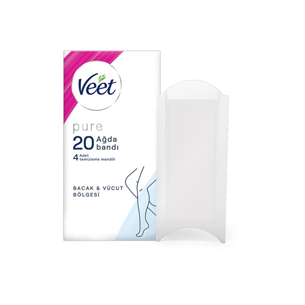 Veet Pure Wax Strips for Legs & Body Sensitive Skin 20-Pack by Beauty Care Bag