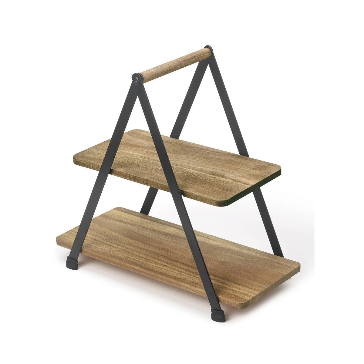 Ideenwelt 2-Tier Acacia Wood Serving Stand by Beauty Care Bag