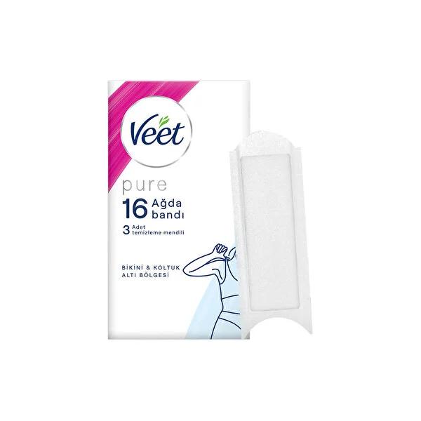 Veet Pure wax strips for bikini and underarm, 16 count