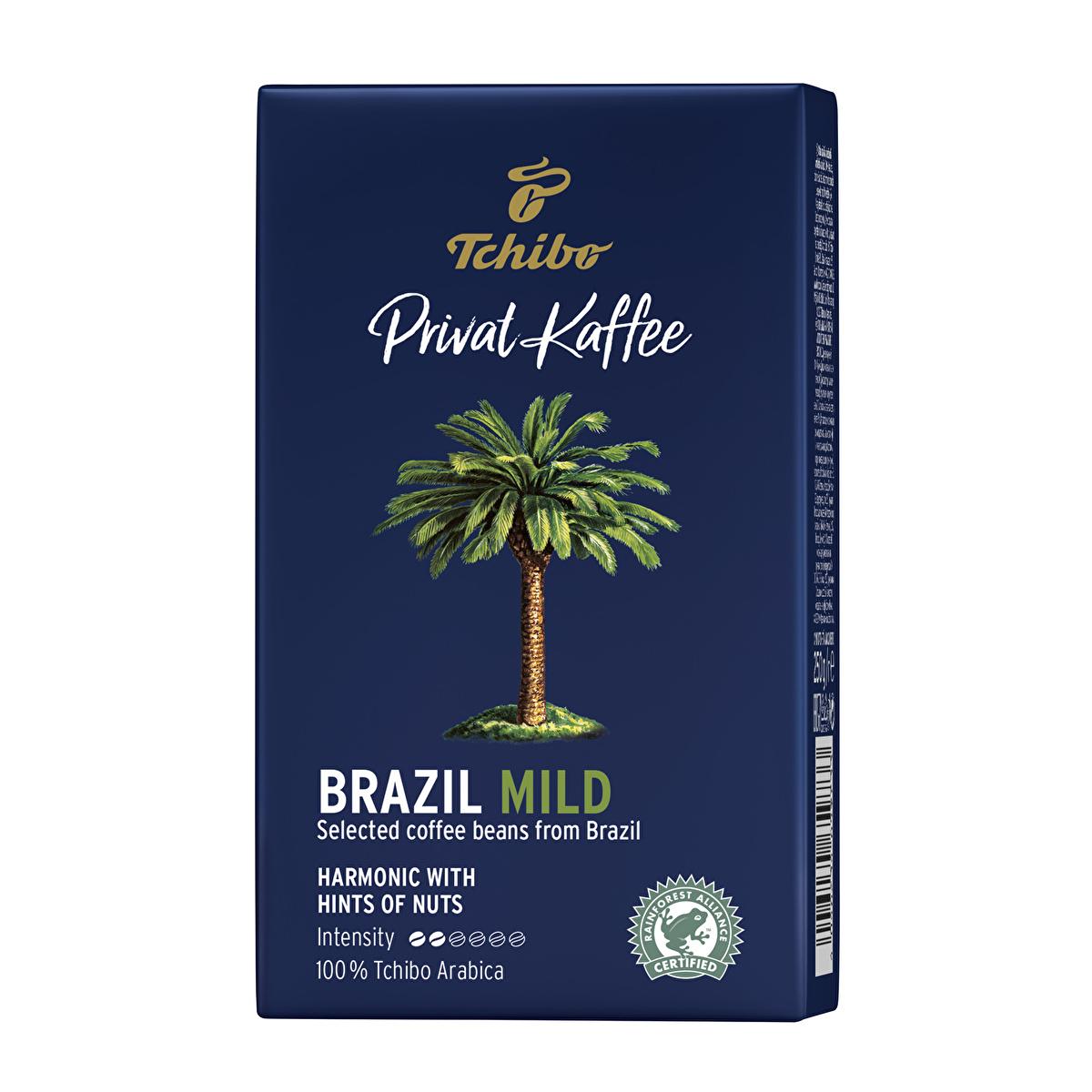 Tchibo Brazil Mild: Smooth & Nutty Ground Filter Coffee - 100% Arabica, Rainforest Alliance Certified, Gourmet Coffee by Beauty Care Bag