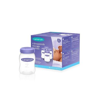Lansinoh Breast Milk Storage Bottles Set of 4 - BPA Free, Dishwasher Safe, Compatible with Lansinoh Breast Pumps by Beauty Care Bag